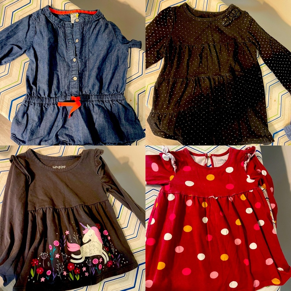 Bundle of 4 long sleeve shirts